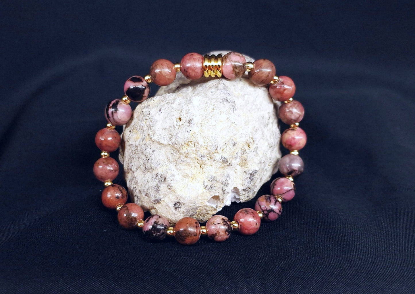 Bracelet de Cohérence® - Rhodonite, Or