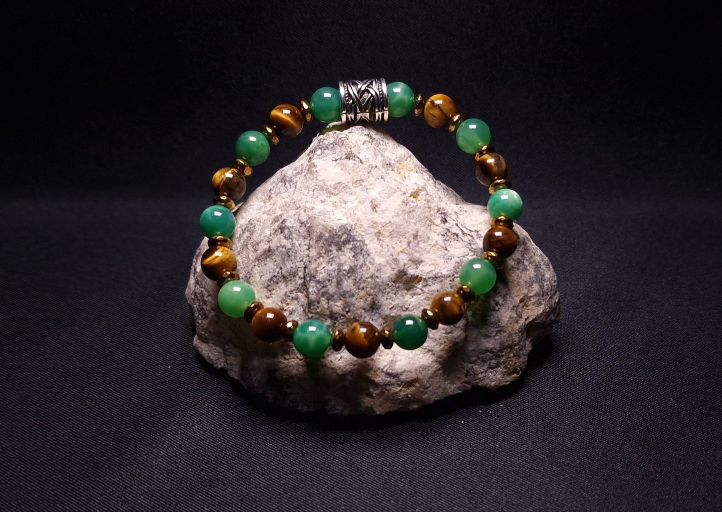 Cohérence® Children's Bracelet - Peacock Agate, Tiger's Eye, Golden Hematite