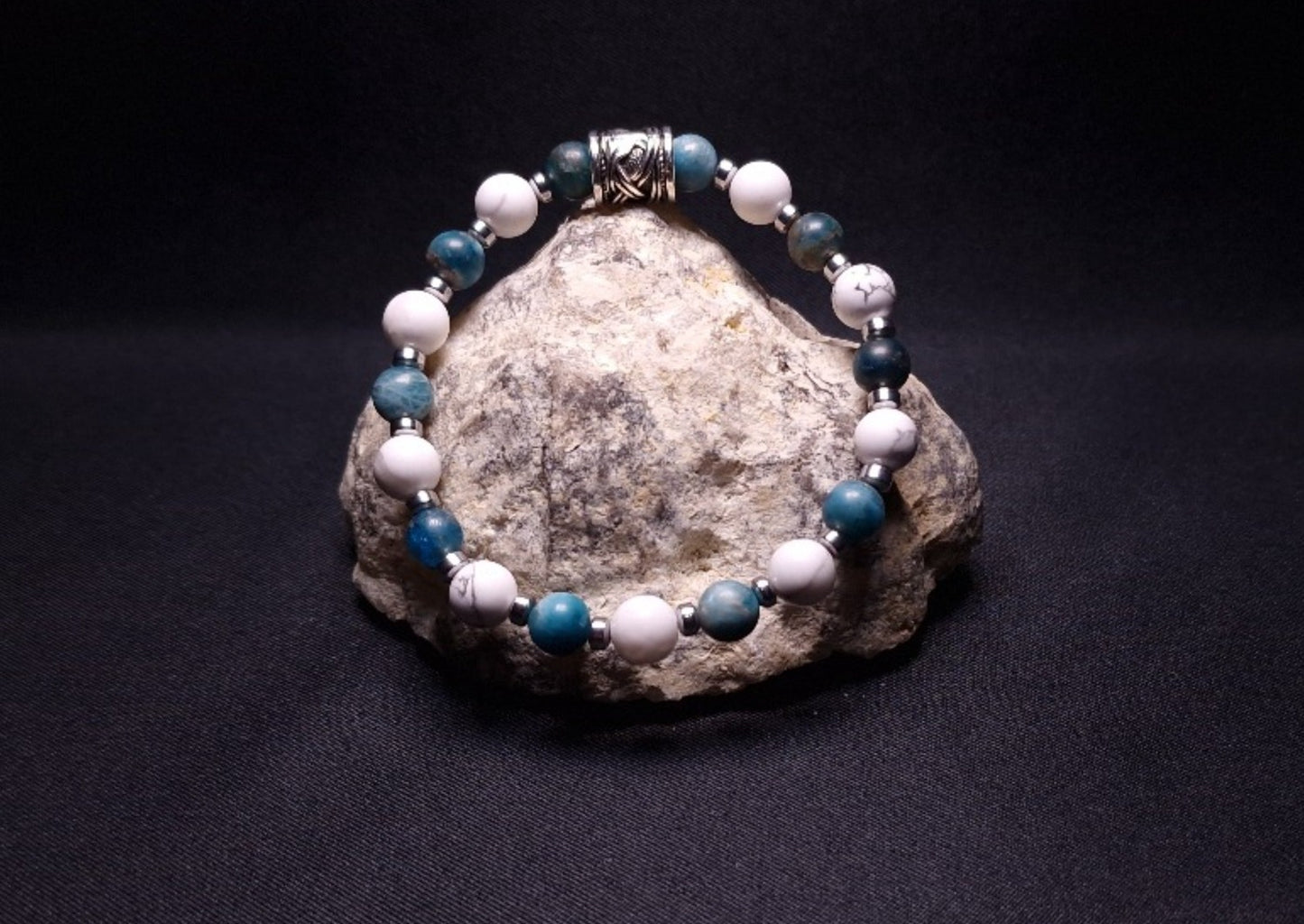 Bracelet de Cohérence® Enfants - Howlite, Apatite, Hématite