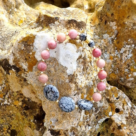 Cohérence® Bracelet - Rhodonite, Lapis-Lazuli, Gold 