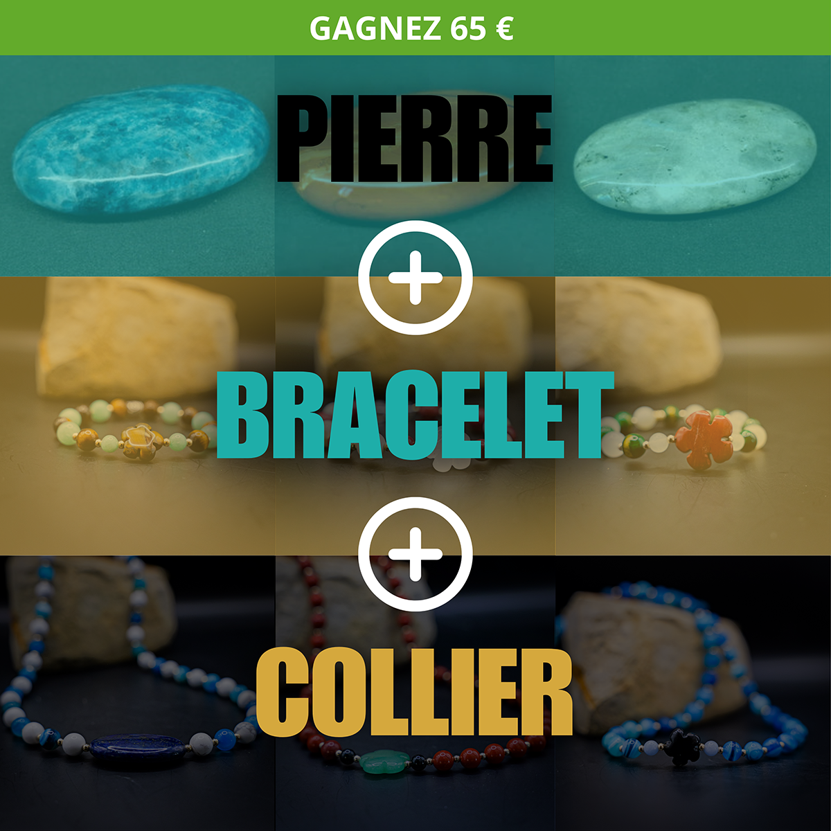 pack Pierre, Bracelet et Collier de Cohérence