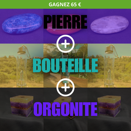 pack Pierre, Bouteille et Orgonite de Cohérence