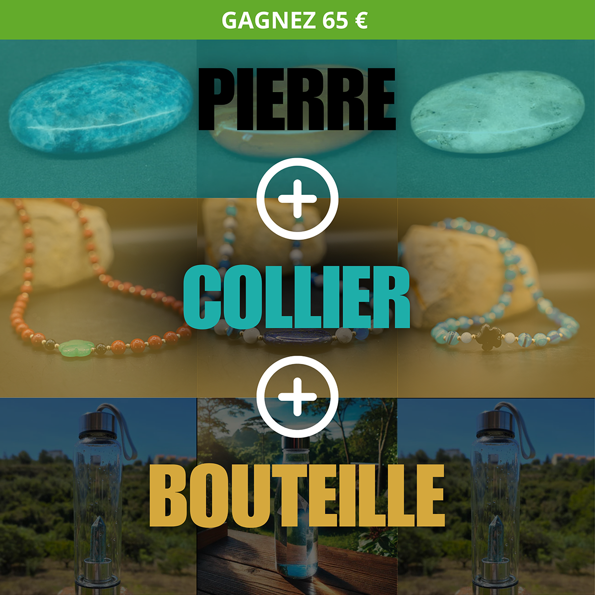 pack Pierre, Collier et Bouteille de Cohérence