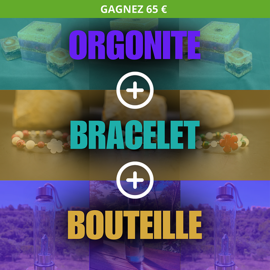 pack Orgonite, Bracelet et Bouteille de Cohérence