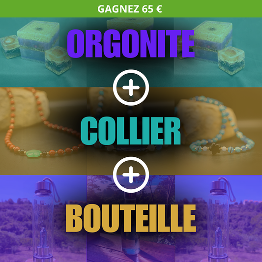 pack Orgonite, Collier et Bouteille de Cohérence